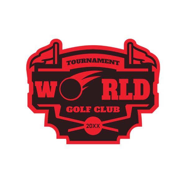 World Tournament Golf club logo template Thumbnail